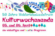 Grafik: 50 Jahre Walderlebniszentrum - Kulturwochenende am 5. und 6. April